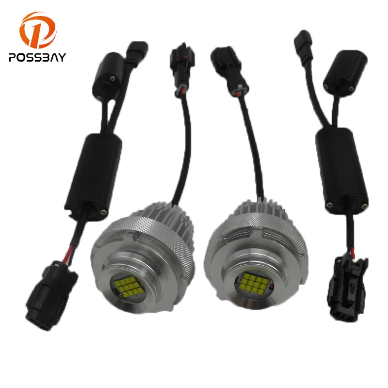 

POSSBAY 10W/60W/80W 7000K LED Marker Angel Eyes Lights Car Halo Rings Headlight for BMW 5-Series E60 E61 LCI 2007-2010 Facelift