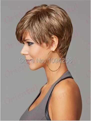 Panas Menjual Baru Keren Pixie Cut Gaya Rambut Wig Sintetis