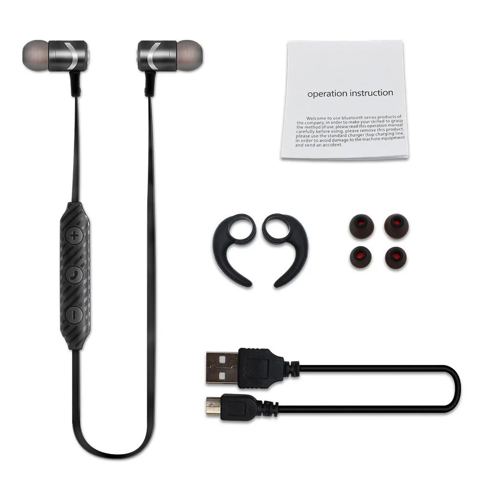

L08 Wireless Headset Metal Magnetic Headphone Stereo Noise Canceling Sports Sports Music Earphones Headsets Handfree Microphone