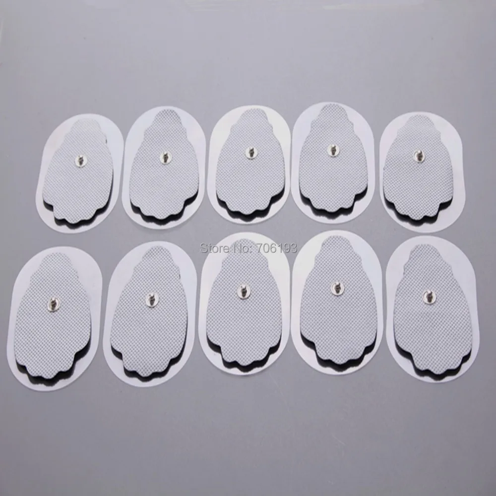 freeshipping 10pcs/lot good quality hand Palm Style Electrotherapy white Electrode Pads for Tens Acupuncture massager |