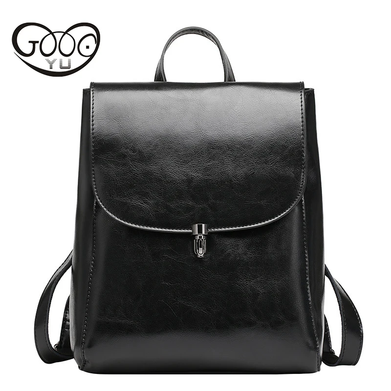 

Fashion Genuine Leather Backpack Women Bags Preppy Style Backpack Girls School Bags Zipper Kanken Leather Backpack Women Bag