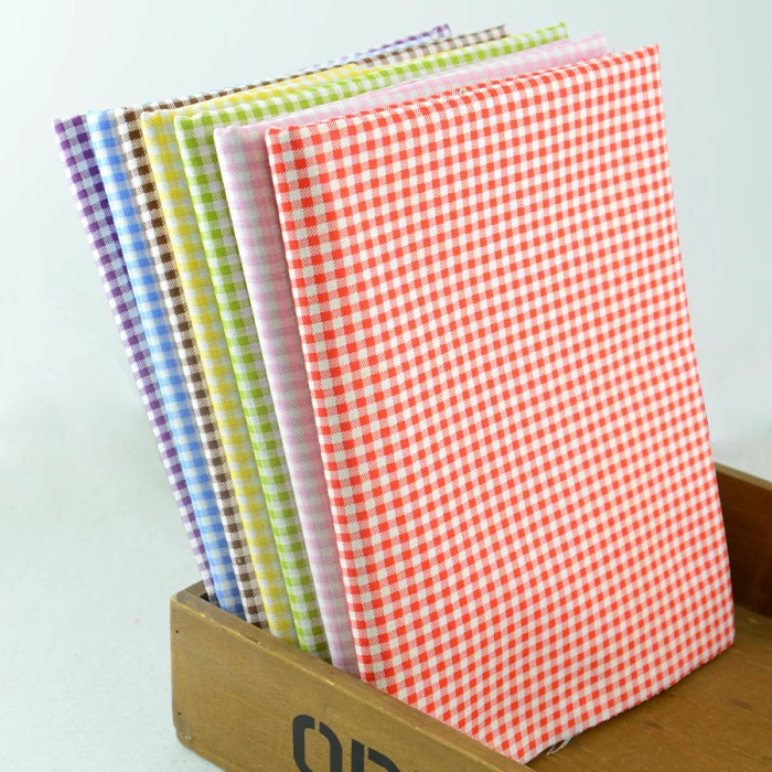 50 СМ х 50 СМ 7 Цвета Ассорти "Легко Проверить" Хлопчатобумажная Ткань Жир Quaters Тильда ткань Лоскутное скрапбукинга Лоскутная ткань для Шитья