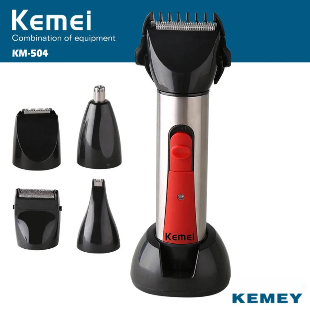 

Professional 5 In 1 Washable Multi-functional Electric Hair Clipper Shaver with Scissors Comb Awls for Barber Cutter Tool