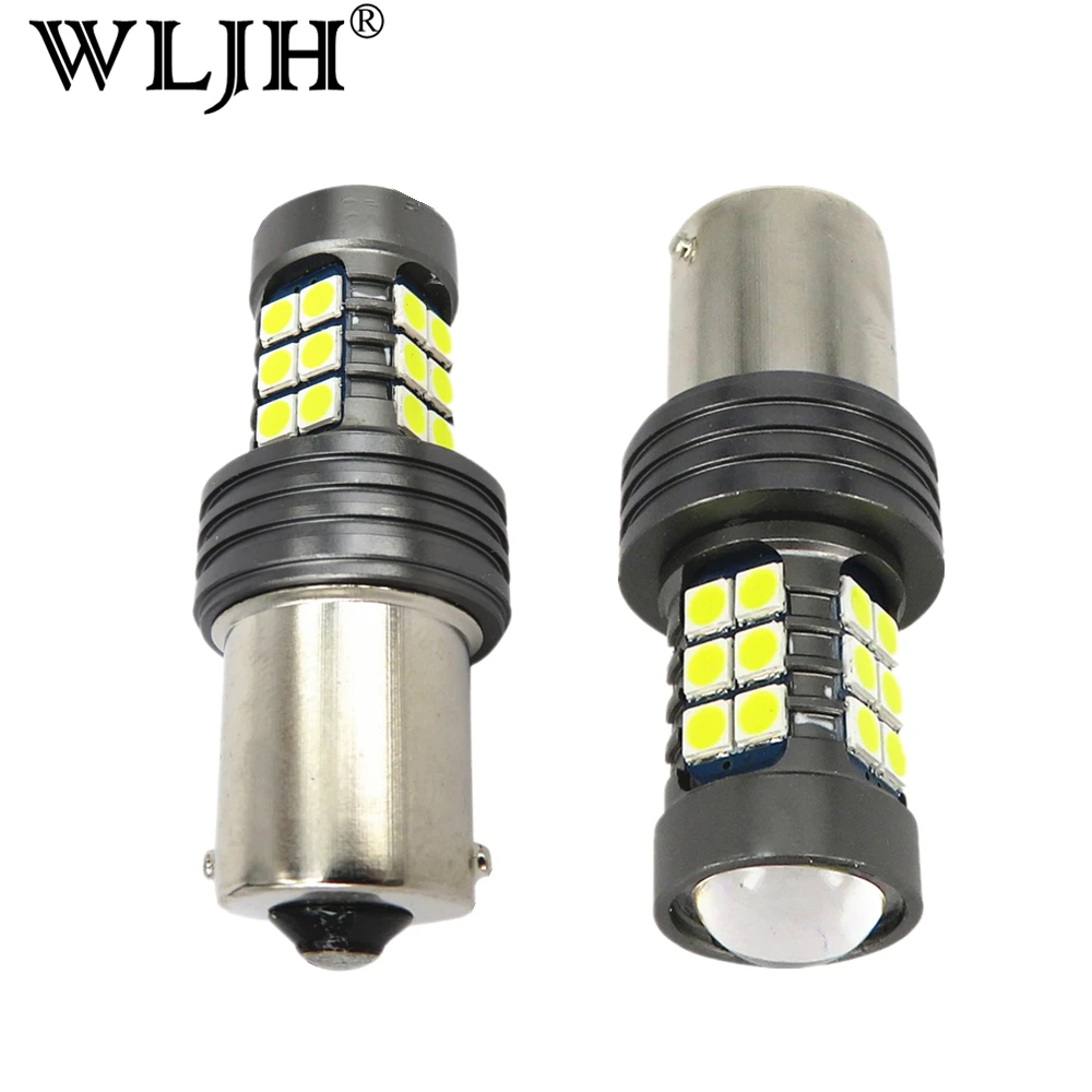 

WLJH 2x BA15S 1156 LED Canbus Bulb P21W 7506 Car 12V 24V LED Light for Auto Turn Signal Back Up Reverse Tail Light Parking Lamp