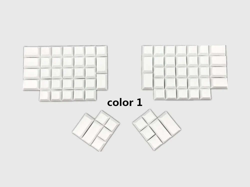 Ergodox pbt колпачки белый черный серый dsa pbt пустые колпачки для ergodox Механическая игровая клавиатура dsa профиль - Цвет: color 1