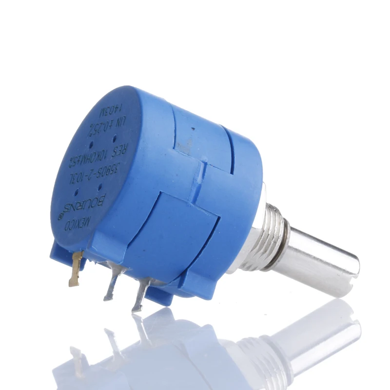 Поворотный проволочный прецизионный потенциометр 3590S 2 103L 10K Ом 10 оборотов #