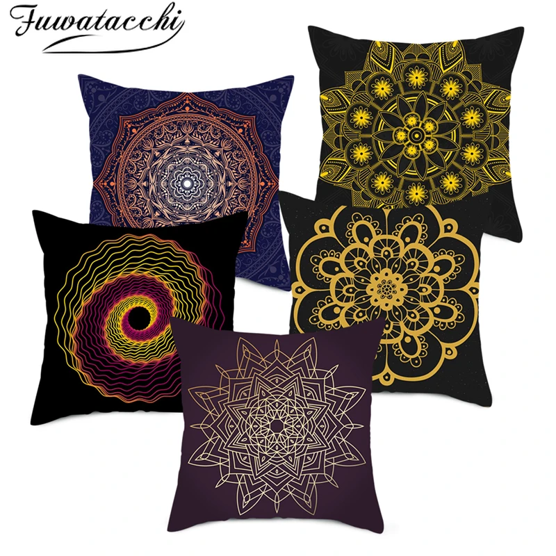 

Fuwatacchi Datura Cushion Cover Pattern Decoration for Chair Throw Pillow Covers for Car Decoration Pillowcases 45cmX45cm