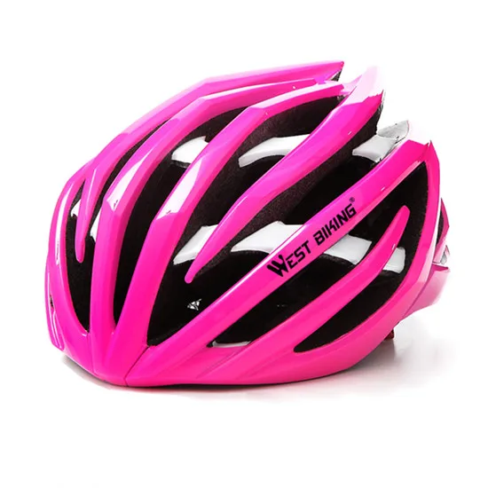 WEST BIKING Велоспорт Для Мужчин's Женский шлем EPS два слоя MTB горы впитывает пот противомоскитные сетки комфорт безопасный велосипедные велосипедный шлем - Цвет: pink