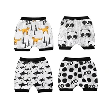 Шорты для маленьких мальчиков и девочек; сезон лето; ; хлопковые свободные штаны для малышей; шорты с принтом для новорожденных; детская одежда; CP192