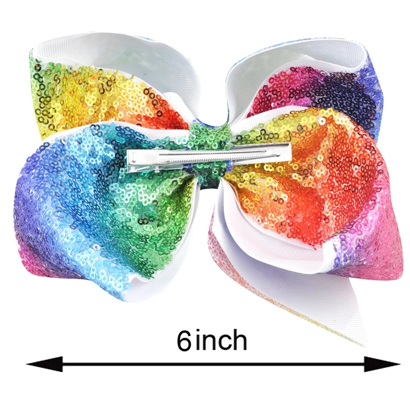 Большой корсажная лента с пайетками, банты для волос, женские аксессуары для волос, заколки для волос, заколки для волос с бантом, головные