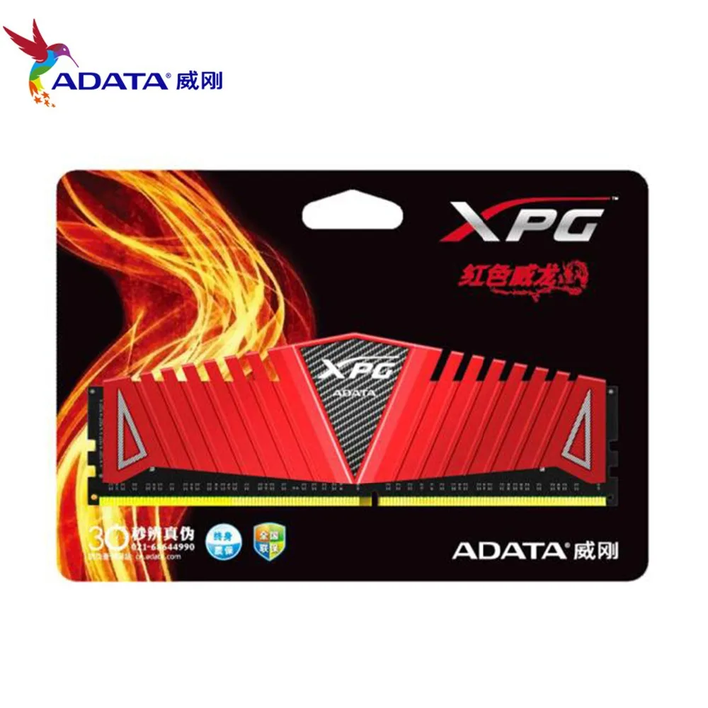 AData 8G XPG Z1 DDR4 8 Гб 2800 МГц PC4 CL17 17 красная RAM U DIMM 288 PIN настольная RAM|Оперативная память| |