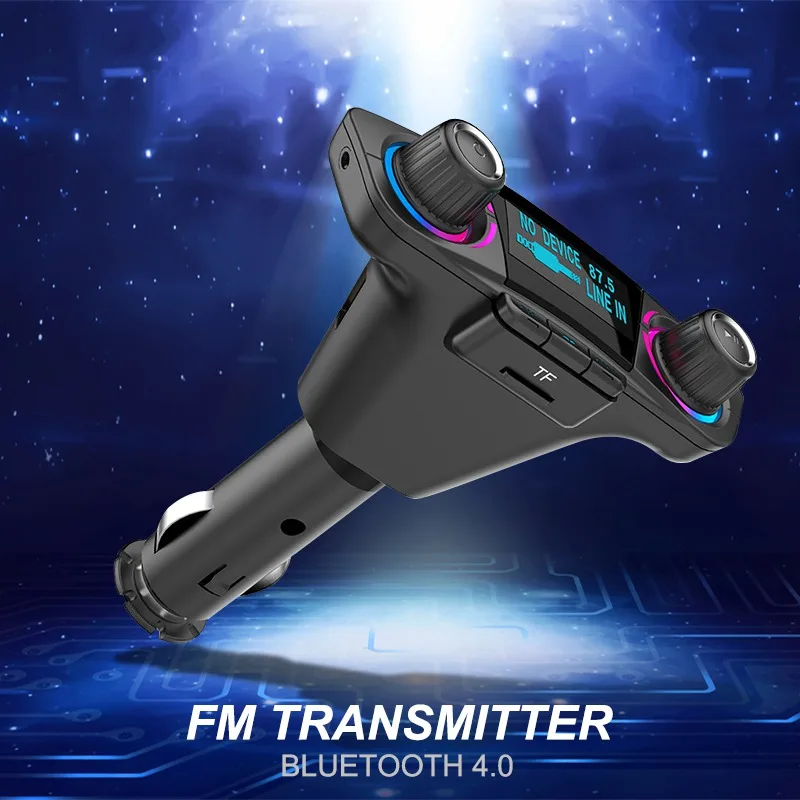 VicTsing Car MP3 Player FM Transmitter BT06 Bluetooth 4.0 MP3 Player Handsfree Bluetooth Car Kits Radio Audio Adapter 5V 2.1A    (1)