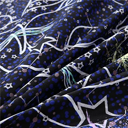 WINLIFE Galaxy постельное белье со звездами наборы небо звезды шаблон напечатано на темно-синий, без утешителя
