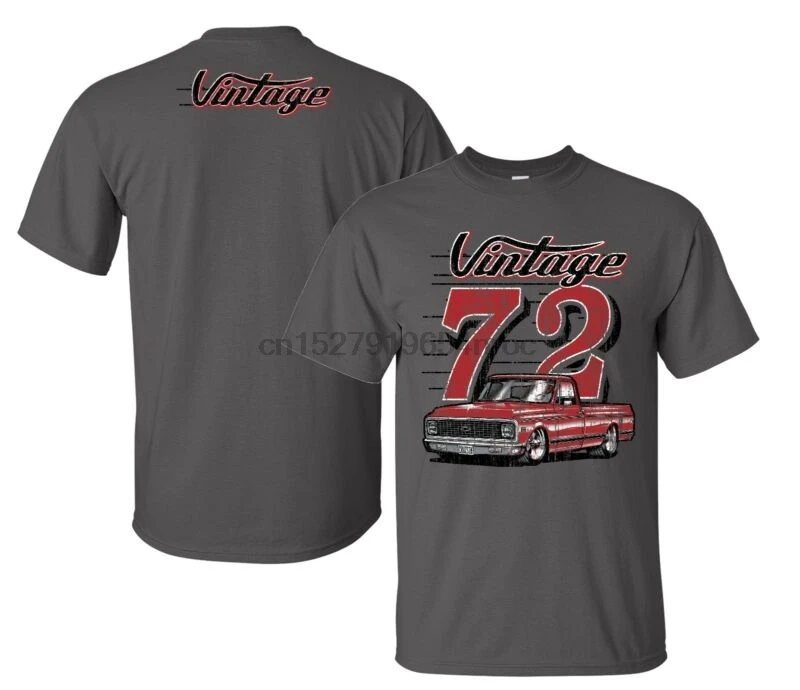 

1972 Chevy C10 Pickup Truck Vintage Grey T-Shirt