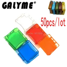 50 шт./лот Лидер продаж прозрачный защитный чехол В виде ракушки Корпус для gameboyadvancesp для GBASP игровой консоли crystal крышка мальчик случае