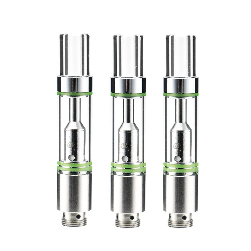 

10pcs/pack Electronic Cigarette V2 CBD Atomizer 0.5ml top Airflow with Glass Drip Tip Ceramic Coil for 510 Thread Vaporizer