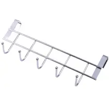 Perchero de acero inoxidable para colgar en la puerta, organizador, ganchos para colgar la ropa, soporte para toallas con soporte de 10kg