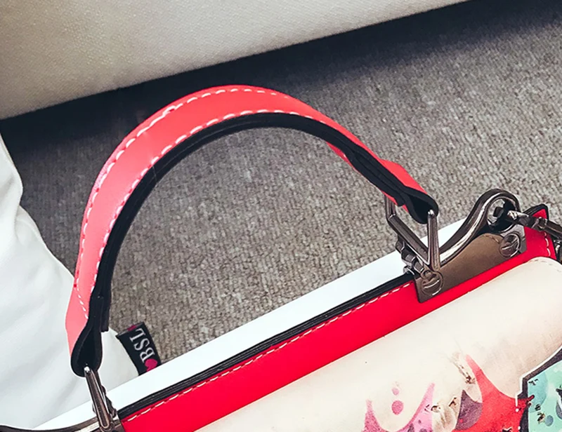 Women Leather Handbag Stitching Female Crossbody Shoulder Bags Ladies Travel Messenger Bag Fashion Bolsa Feminina Tote SS7210 (27)