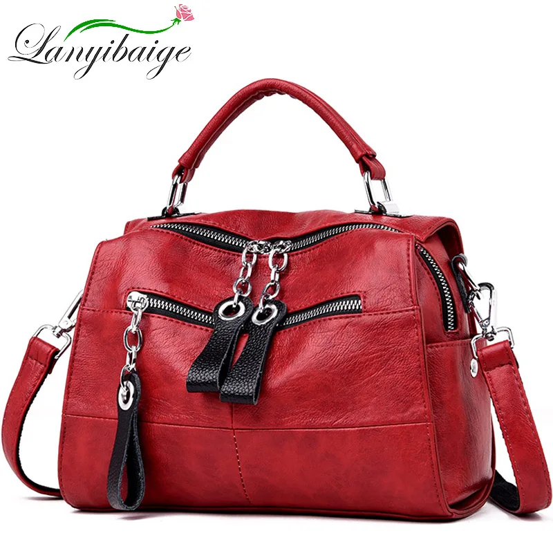 Skup 2019 luksusowe miękkie skórzane torebki damskie torebki projektant dziewczyny małe torby klapowe torba retro typu crossbody dla kobiet wielofunkcyjna torba Sac
