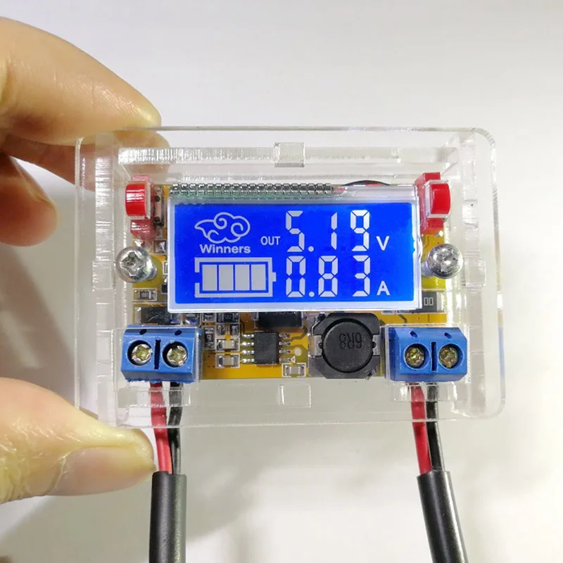 Новый Adjustable Регулируемый понижающий модуль питания напряжение тока ЖК-оболочка
