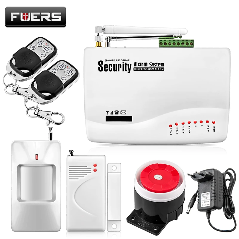 Fuers Wireless/Wired GSM Voice Home Security Burglar Android IOS Alarm System Auto Dialing Dialer SMS Call Remote Control Alarm Fuers Wireless/Wired GSM Voice Home Security Burglar Android IOS Alarm System Auto Dialing Dialer SMS Call Remote Control Alarm