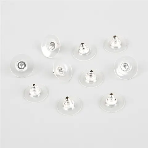 Earrings Jewelry Accessories Silicone Round Earring Back Hooks Stoppers Ear Post Nuts Plugging for DIY Jewelry Findings