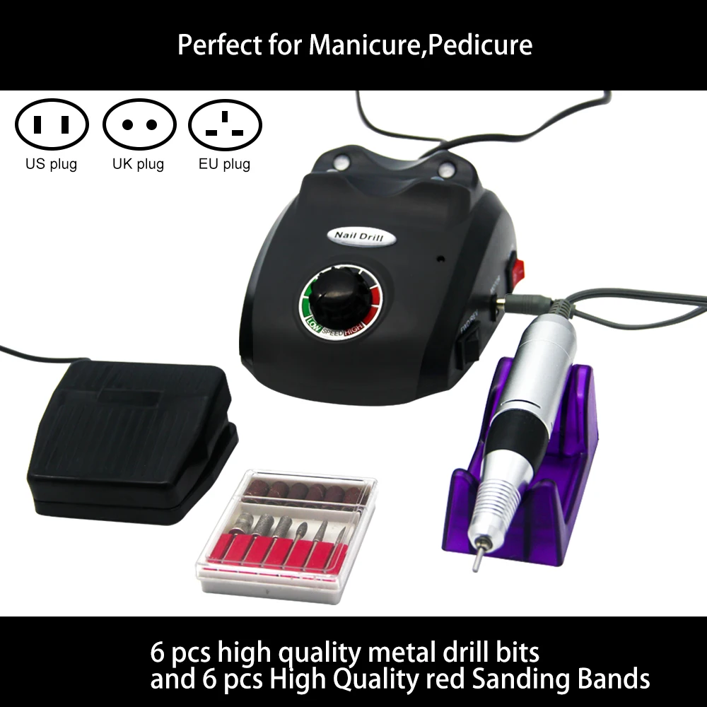 

35000 RPM Cutters Electric Nail Drill For Manicure Machine Nail Art Sets Equipment Manicure Drill Nail Tools