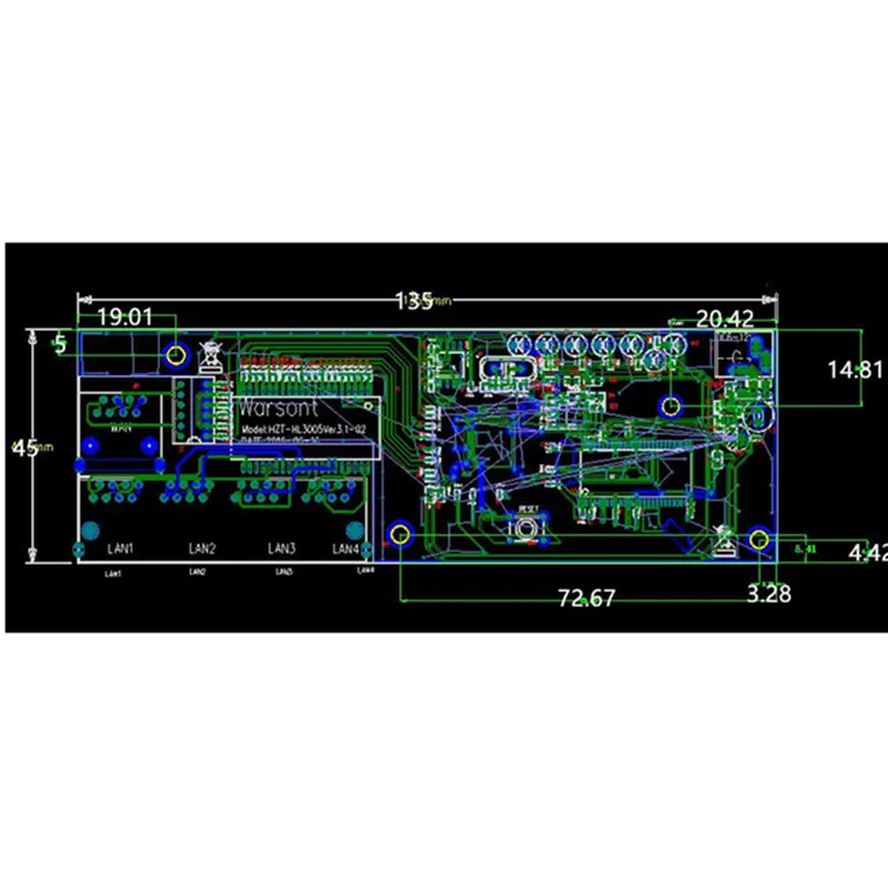 5 портовый модуль маршрутизатора Производитель прямых продаж недорогие Проводные распределительные коробки 5-портовые модули маршрутизатора OEM проводной роутер модуль - Цвет: PCBA-3
