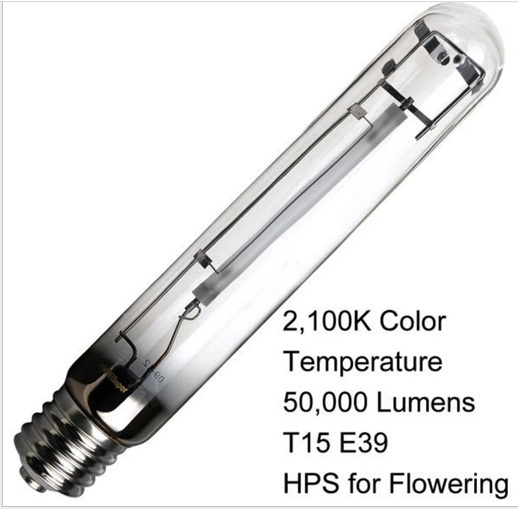 E39/E40 50000 люмен 2100K Крытый теплица HPS лампа для выращивания растений 400 Вт для роста цветения T15