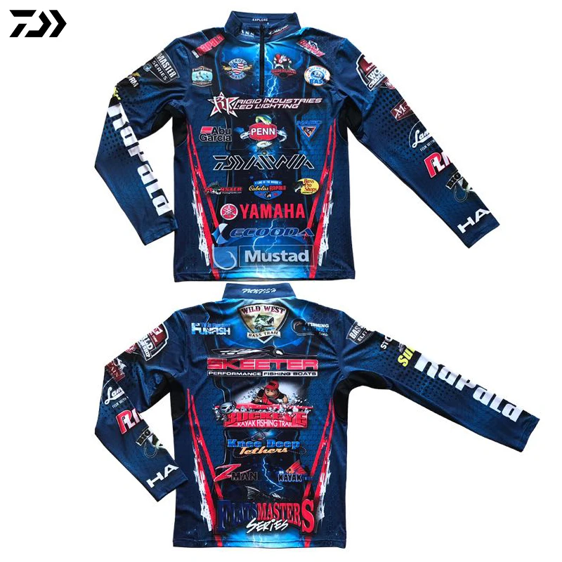 Online Fishing Clothes Summer Coat Long Sleeve Cold Sensation Zippers Sunscreen Anti UV Quick Drying Breathable Fishing Shirts