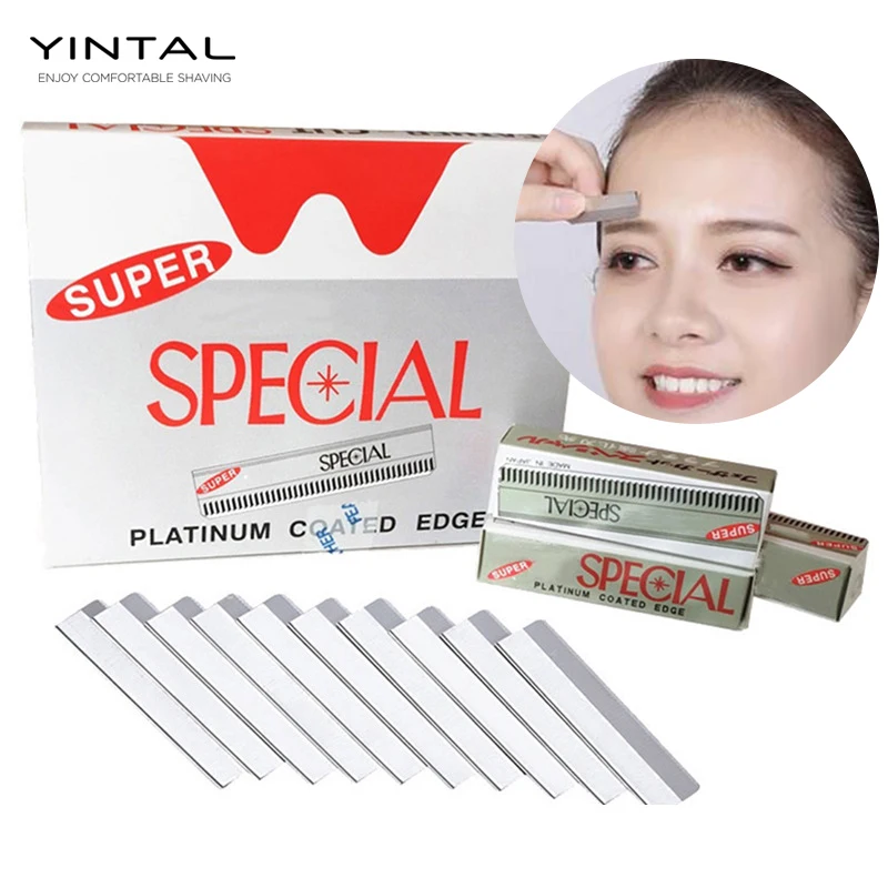 

Professionals 10 Pcs Dedicated Scraping Eyebrow Shaping Eyebrows Plucked Razor Blade Set Kits Beauty Makeup Tools Eyebrow Knife