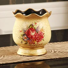 Небольшая ваза в европейском стиле, Настольная Ваза с цветочным узором, украшение для гостиной, креативный стол, цветочный сосуд, украшения