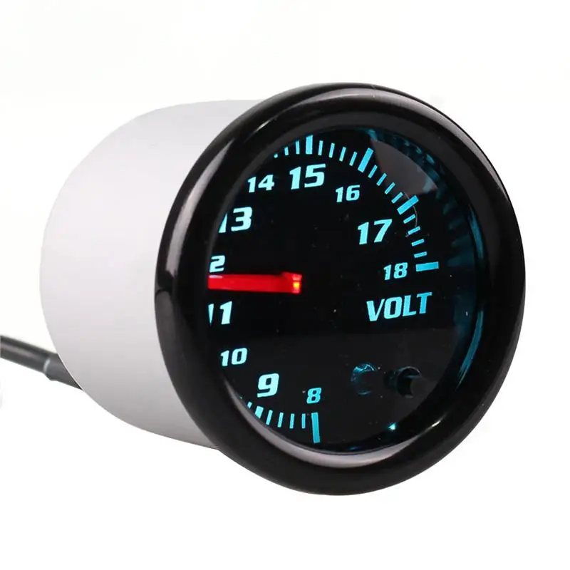 voltmeter Oil temperature Gauge Car Auto 12V 52mm 7 Color Universal Boost Water temp Oil pressure Voltmeter Air fuel ratio Tachometer RPM - Цвет: voltmeter