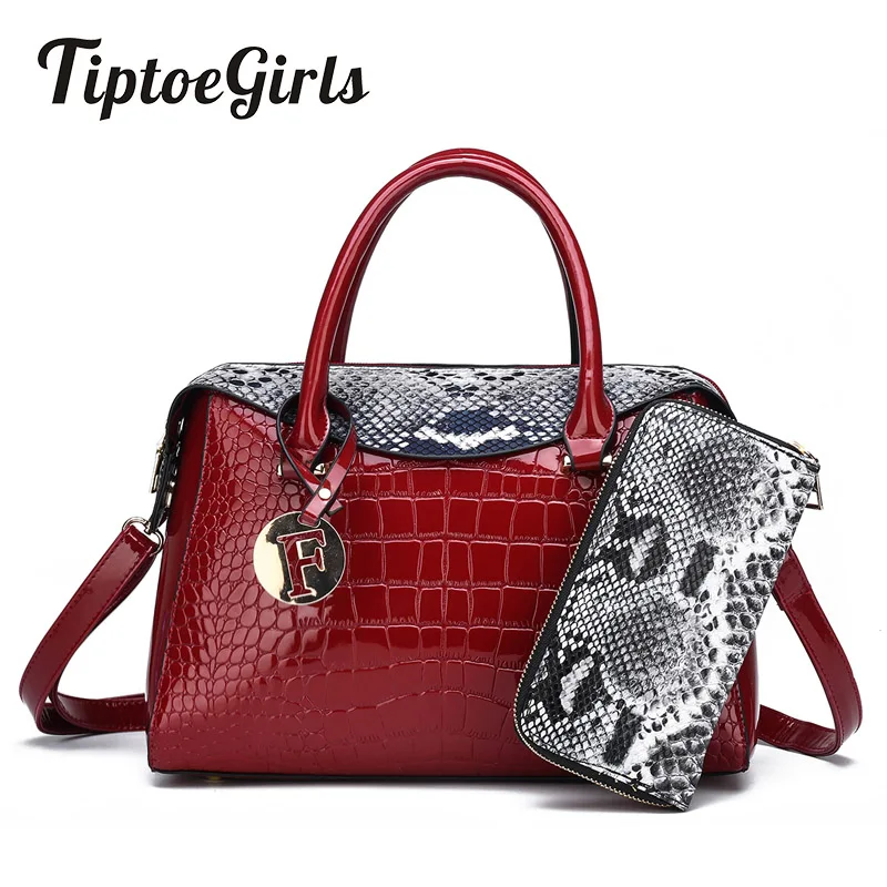 

High Quality Two-Piece Composite Package Snake Stitching Ladies Handbag New Fashion Casual Wild Shoulder Messenger Bag