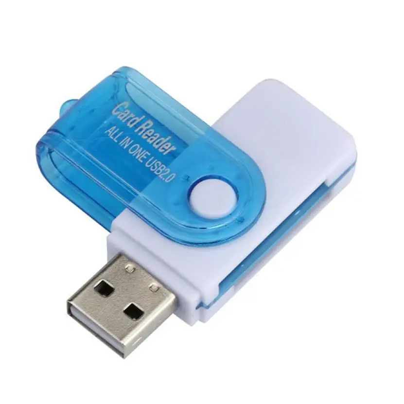 Binmer Blue White USB 2 0 многофункциональное устройство для чтения карт памяти Micro SD/TF M2 MMC