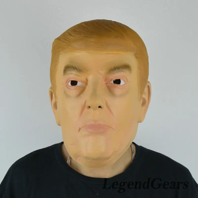 Free Shipping 2016New Arrival Warm Donald font b Trump b font Billionnaire Latex Realistic Funny Cospaly