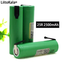 Liitokala – batterie 18650 2500mAh, décharge 3.6V, 20a, dédiée au bricolage, feuille de Nickel