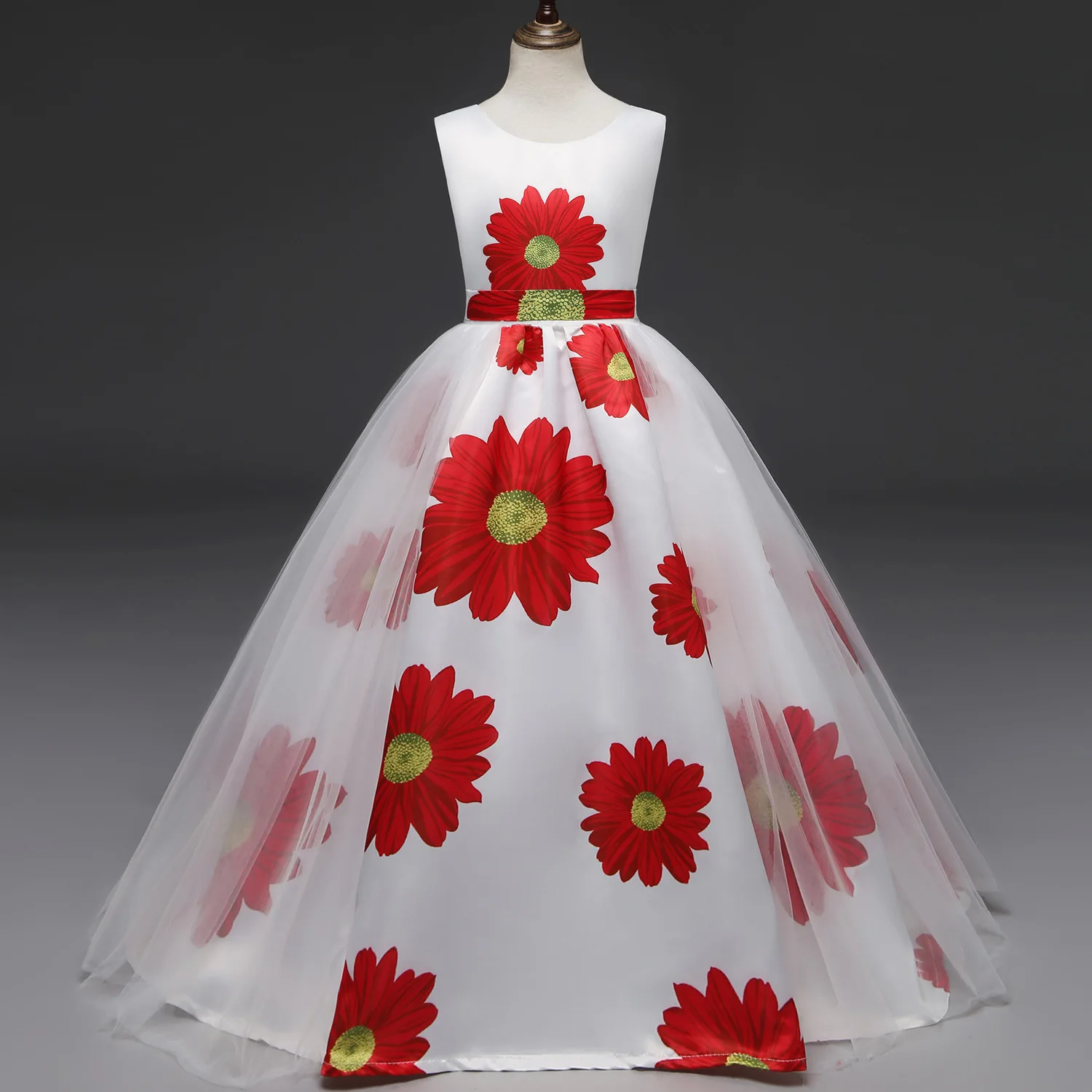 Flower Children Princess Dress Girl Long Events Party Kids Dresses for Girls Teens Rustic Flower Wedding Gown Size 8 12 14 Years Flower Children Princess Dress Girl Long Events Party Kids Dresses for Girls Teens Rustic Flower Wedding Gown Size 8 12 14 Years