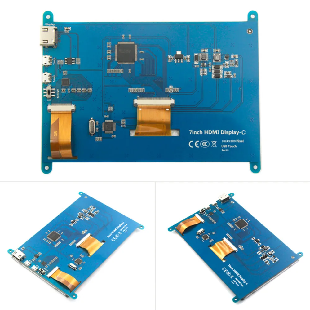 Rev2.1 7 дюймов HDMI ЖК-дисплей Экран модуль емкостный сенсорный экран для Raspberry Дисплей Ultra Clear малиновый пирог 1024X600