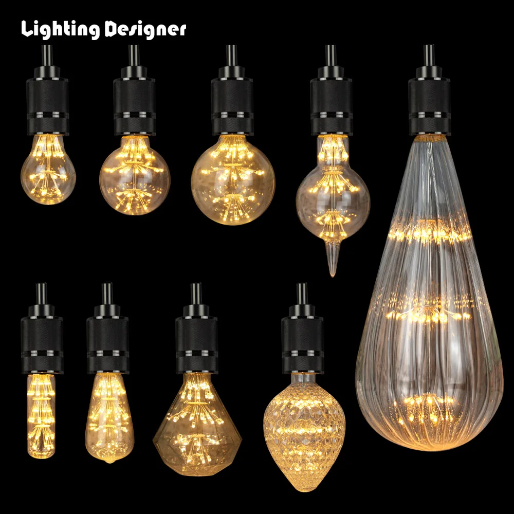 

Starry bulb Firework String Led Decorative Light Bulbs Night Light Bulb Festival Decoration edison lamp Led Lighting Bulb ST64