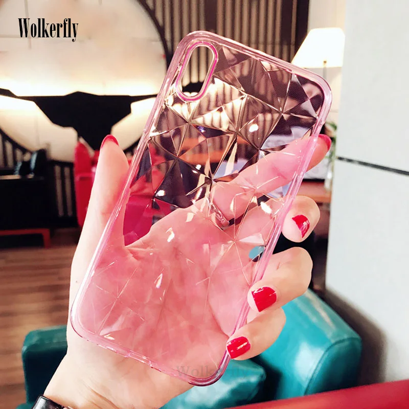 

Geometric 3D Rhombus Case For Samsung Galaxy S9 S8 Plus J3 J5 J7 2017 J4 J6 A6 A8 Plus 2018 S7 Edge Note9 Transparent Soft Cover