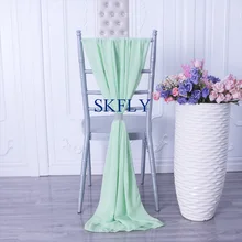 SH004K элегантный много цветов светло-зеленый вечерние свадебные украшения шифон стул створки с пряжкой