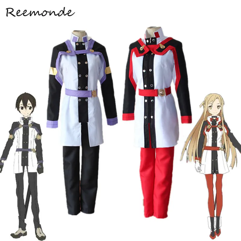 Anime Sword Art Online Kirito Yuuki Asuna Cosplay Costumes Synthetic Wigs Human Hair Combat Clothing For Women Men Halloween Anime Costumes Aliexpress