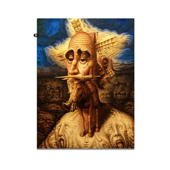 

CHENFART Decoration Pictures Canvas Painting Don Quixote Oil Paintings Wall Pictures for Bedroom Home Decor