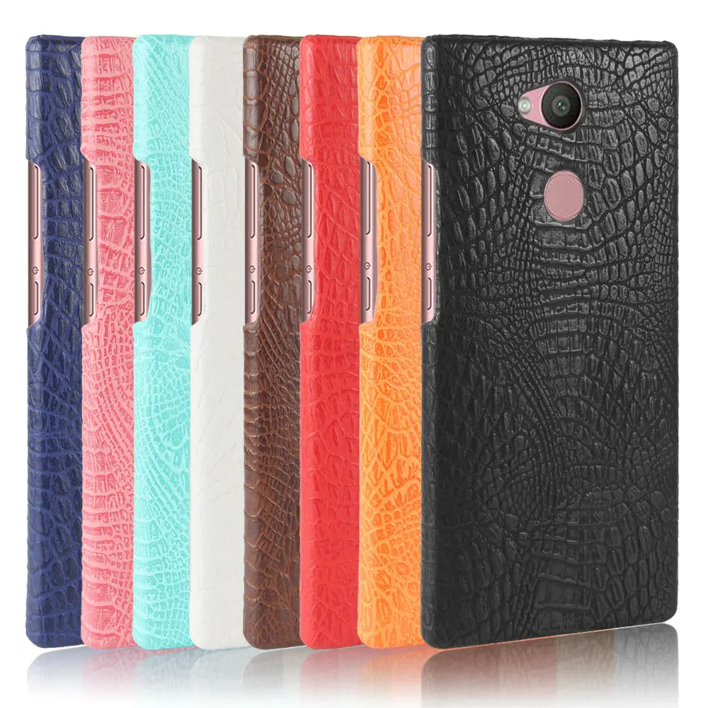 Защитный чехол из крокодиловой кожи для SONY Xperia L2 Жесткий Чехол поликарбоната