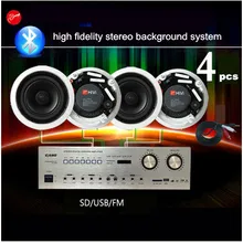 Главная/KTV/сценическая связь bluetooth фоновая музыка 150 Вт* 2 усилитель с 4 шт Коаксиальный Контант impendance VX6-C динамики