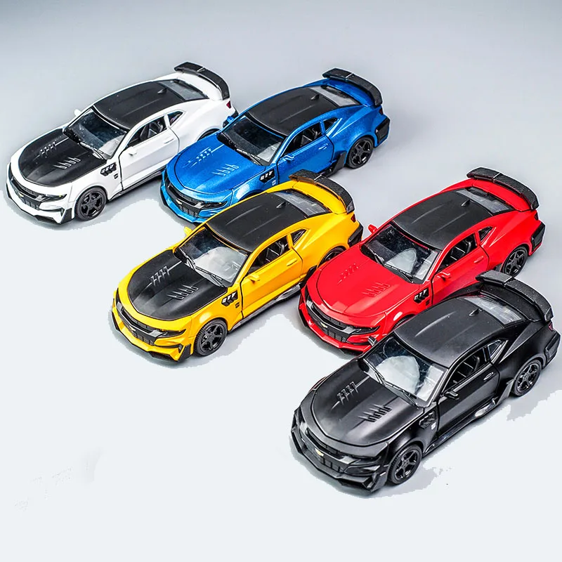  KIDAMI Camaro 1:32High Simulation Alloy Diecast Car Model Pull Back Sound Light Collection for Chil