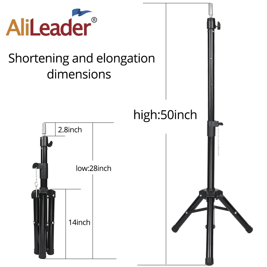 AliLeader, профессиональный штатив для парика, подставка для парика, регулируемый парикмахерский парик, манекен для волос, штатив, подставка, сделанная из алюминиевого сплава