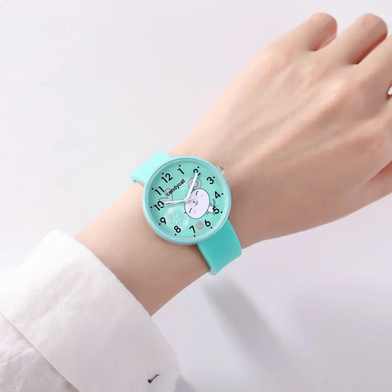 Мягкие силиконовые женские часы, Детские Водонепроницаемые студенческие часы Clcok с мультяшным смайликом, Симпатичные гелевые детские часы, подарок для мальчиков девочек