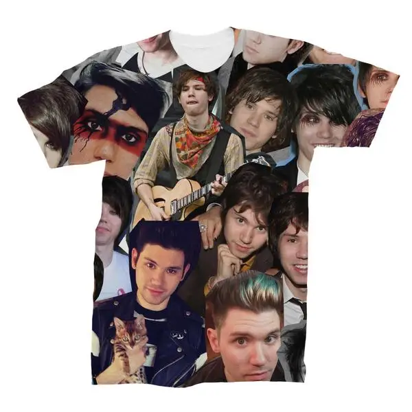 

Custom Photo Collage 3d Printed T-Shirt Support Custom Top Tees